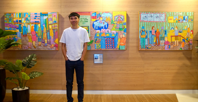 Editorial Harian Wanita – Berkolaborasi dengan Seniman Muda penyandang disabilitas, 7 lukisan menghias Area Kantor Uniqlo!